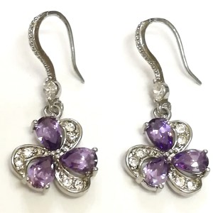 Серьги с фианитами МС 48